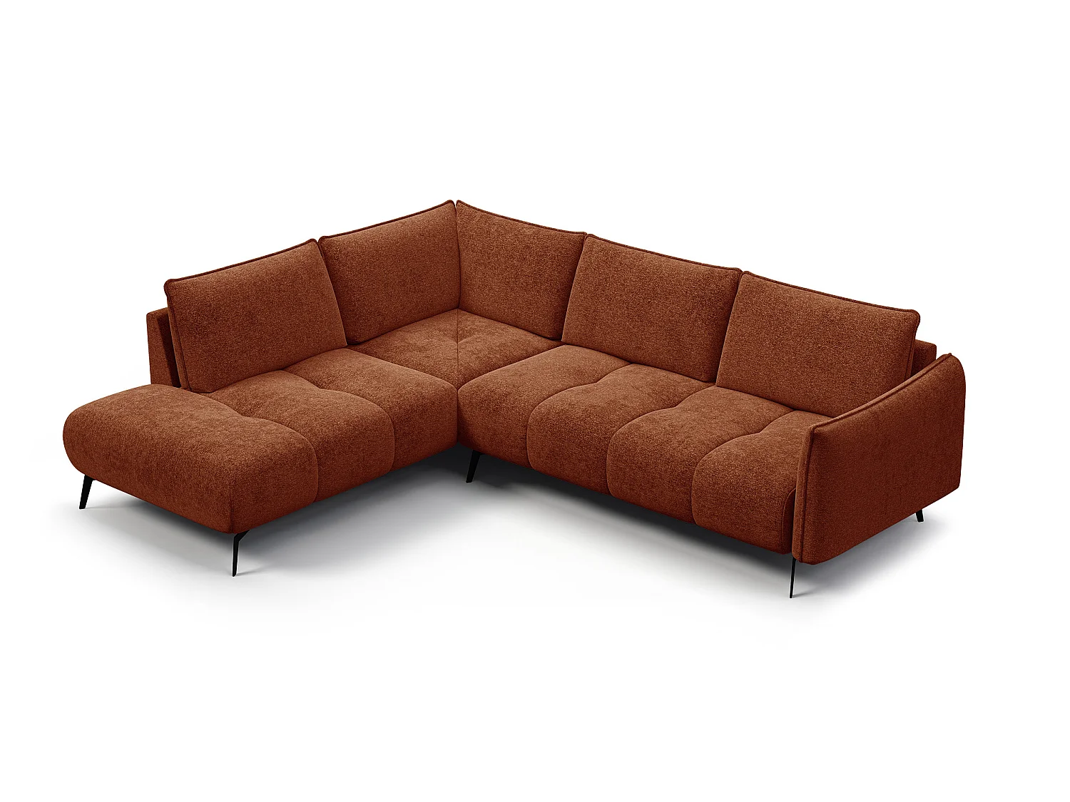 Ecksofa 5-Sitzer links AERA, orange