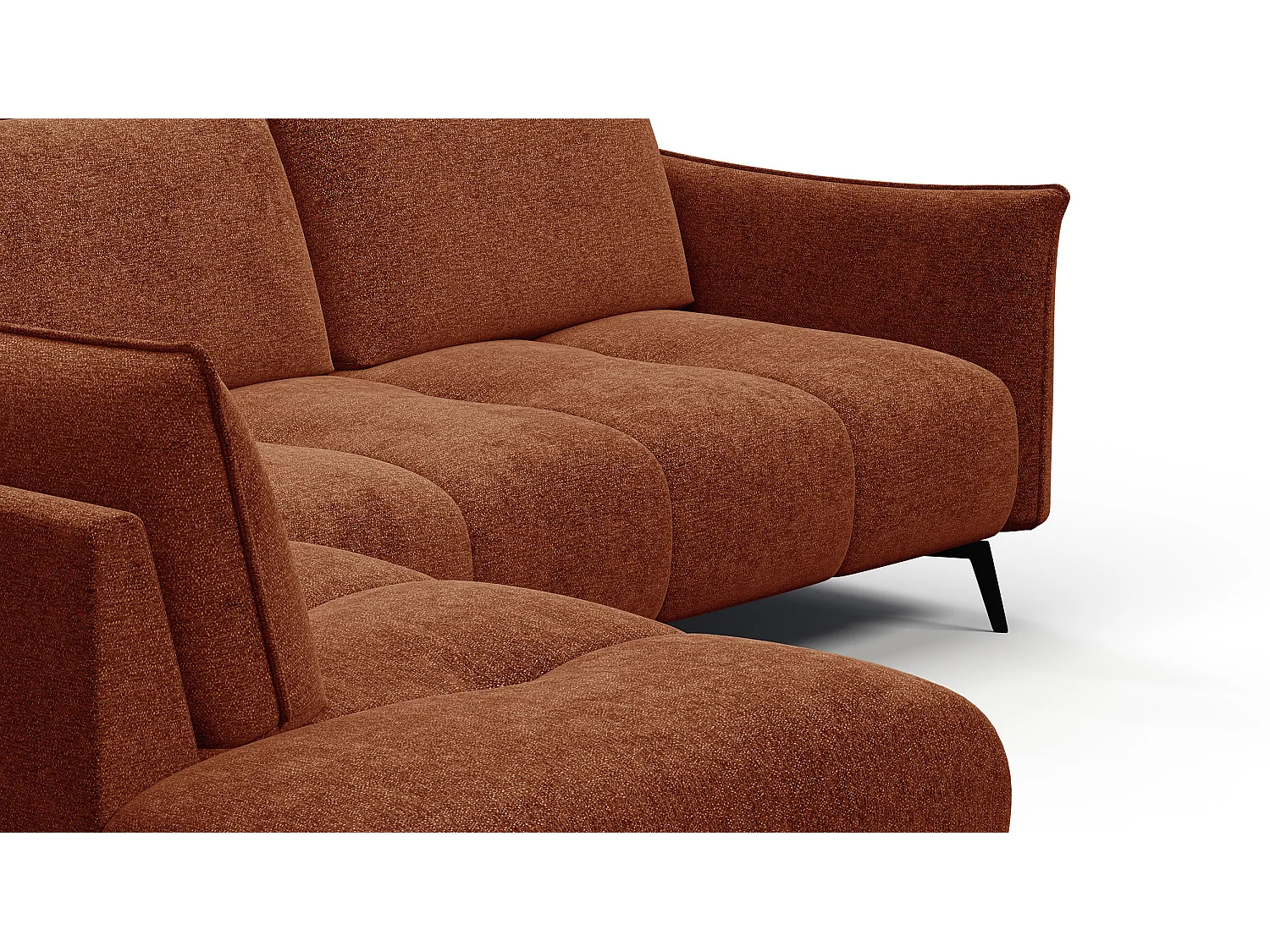 Ecksofa 5-Sitzer links AERA, orange