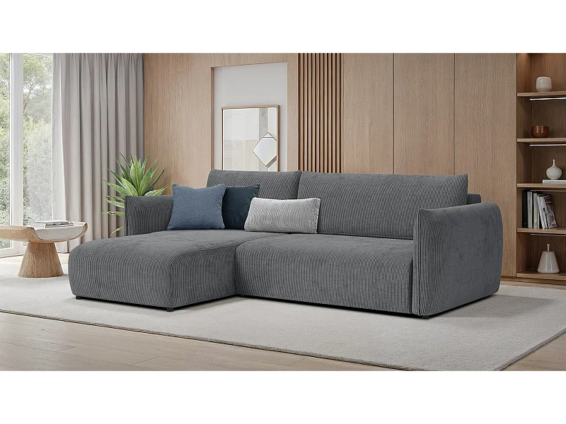 CANAPE D'ANGLE TAUER 3 places, gris foncé