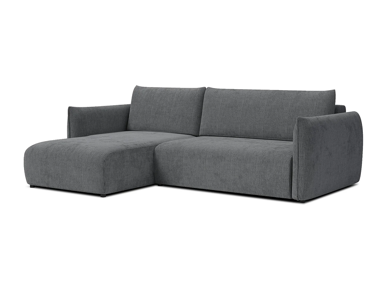 CANAPE D'ANGLE TAUER 3 places, gris foncé