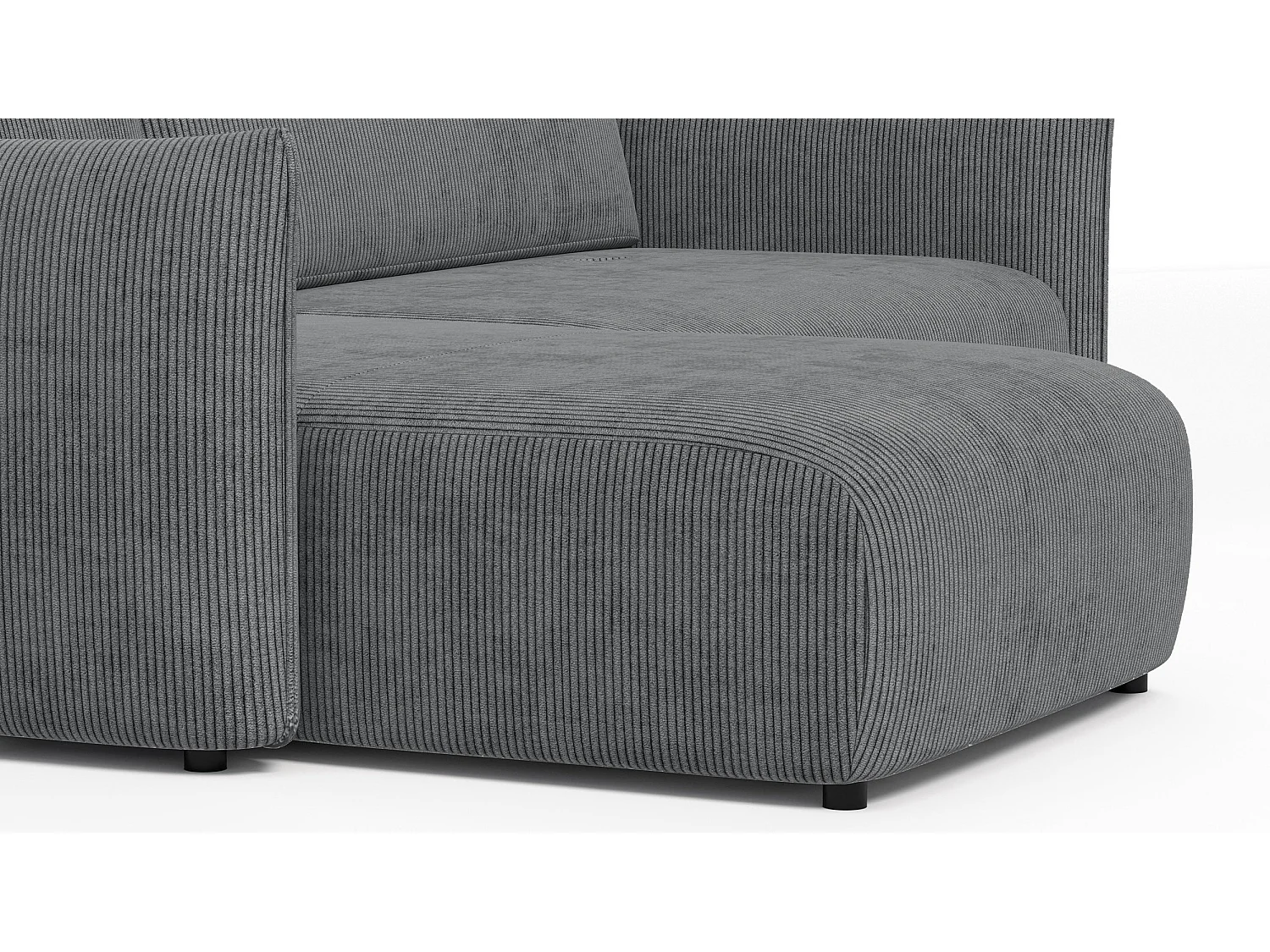 CANAPE D'ANGLE TAUER 3 places, gris foncé