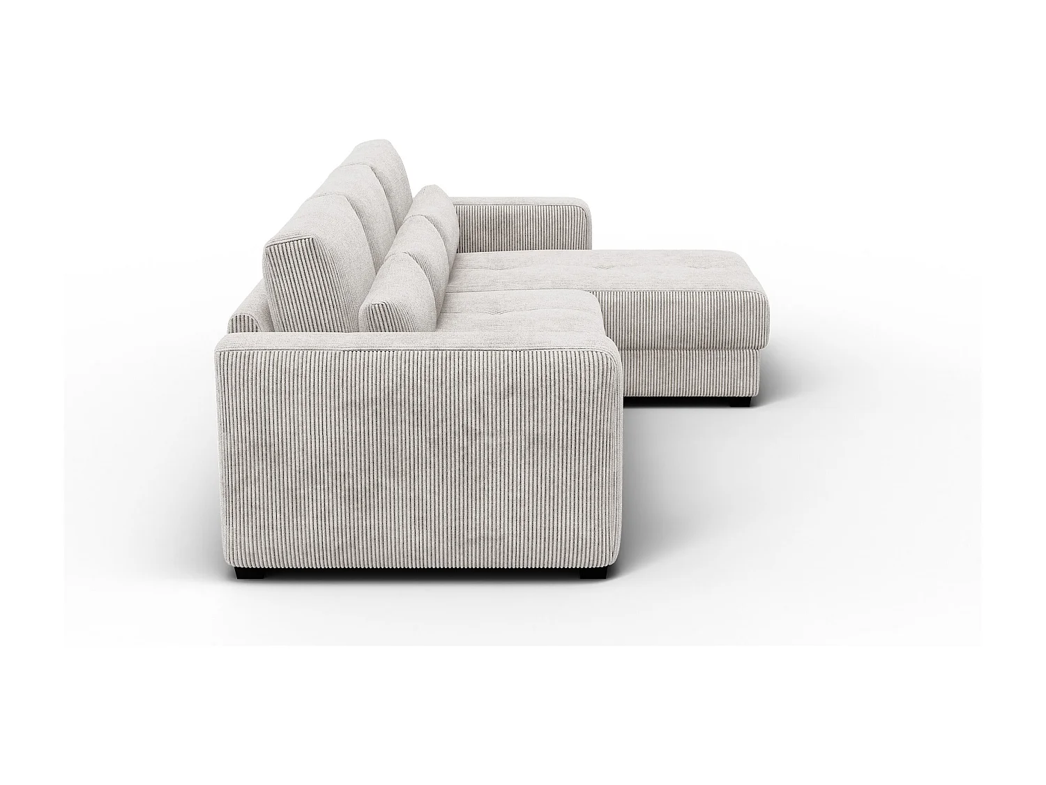 Ecksofa 4-Sitzer rechts OLI, perlweiß