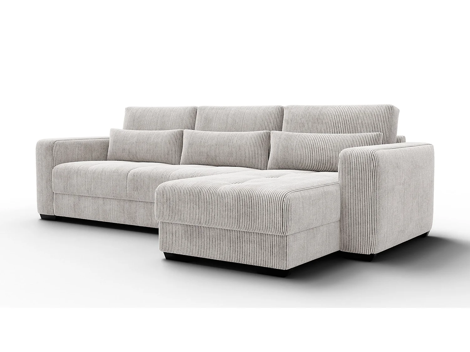 Ecksofa 4-Sitzer rechts OLI, perlweiß