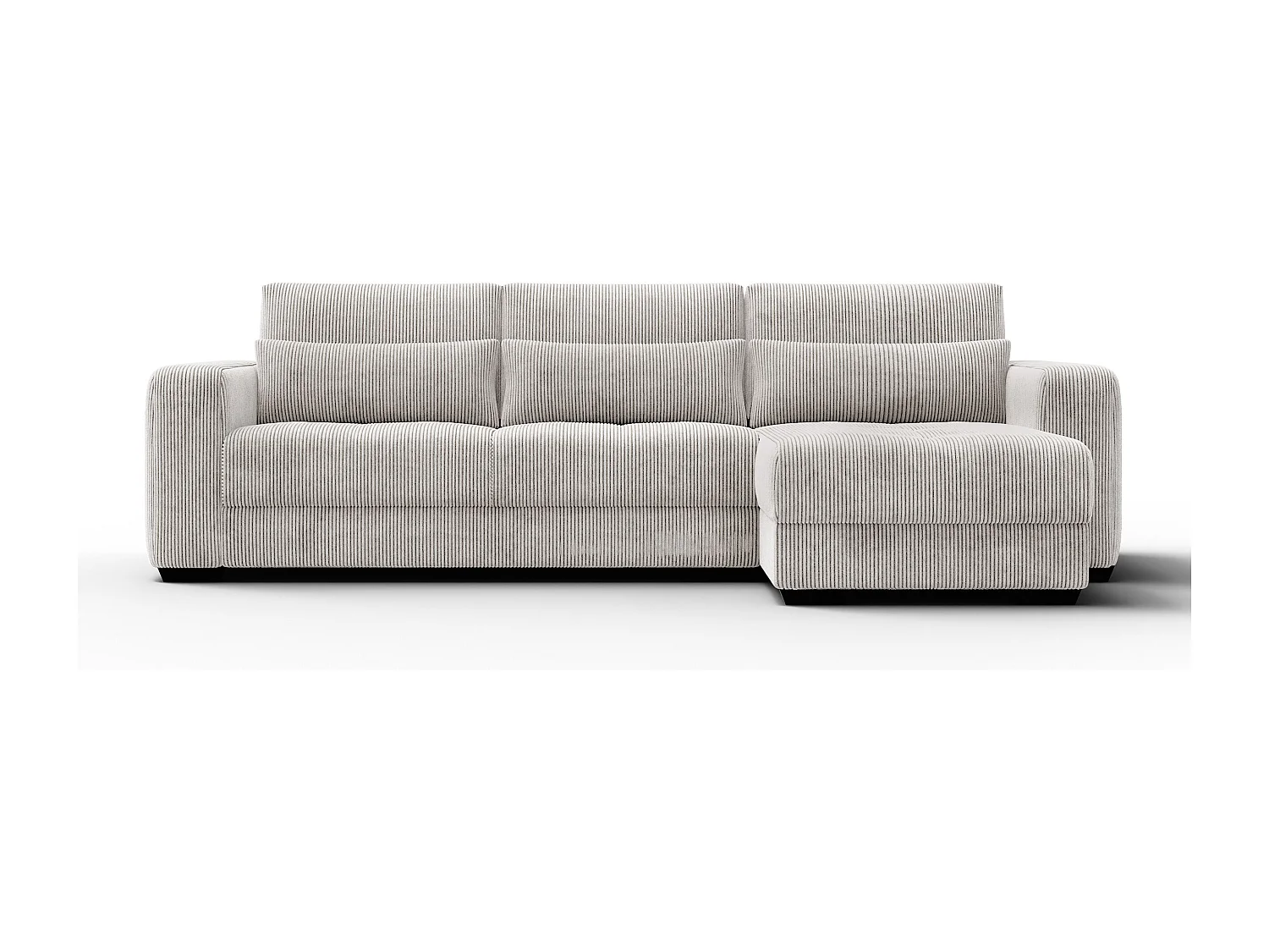 Ecksofa 4-Sitzer rechts OLI, perlweiß