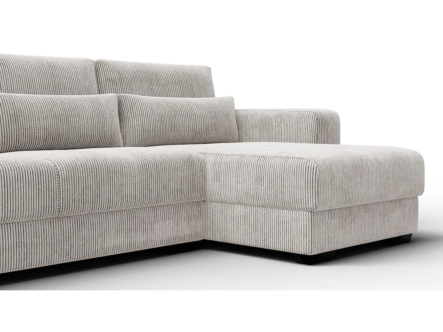 Ecksofa 4-Sitzer rechts OLI, perlweiß