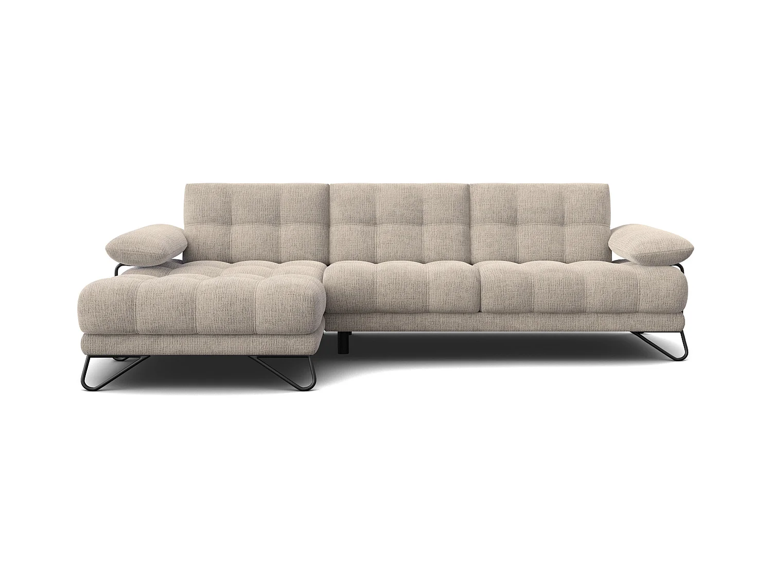 BUBBARA Ecksofa 4-Sitzer links, beige