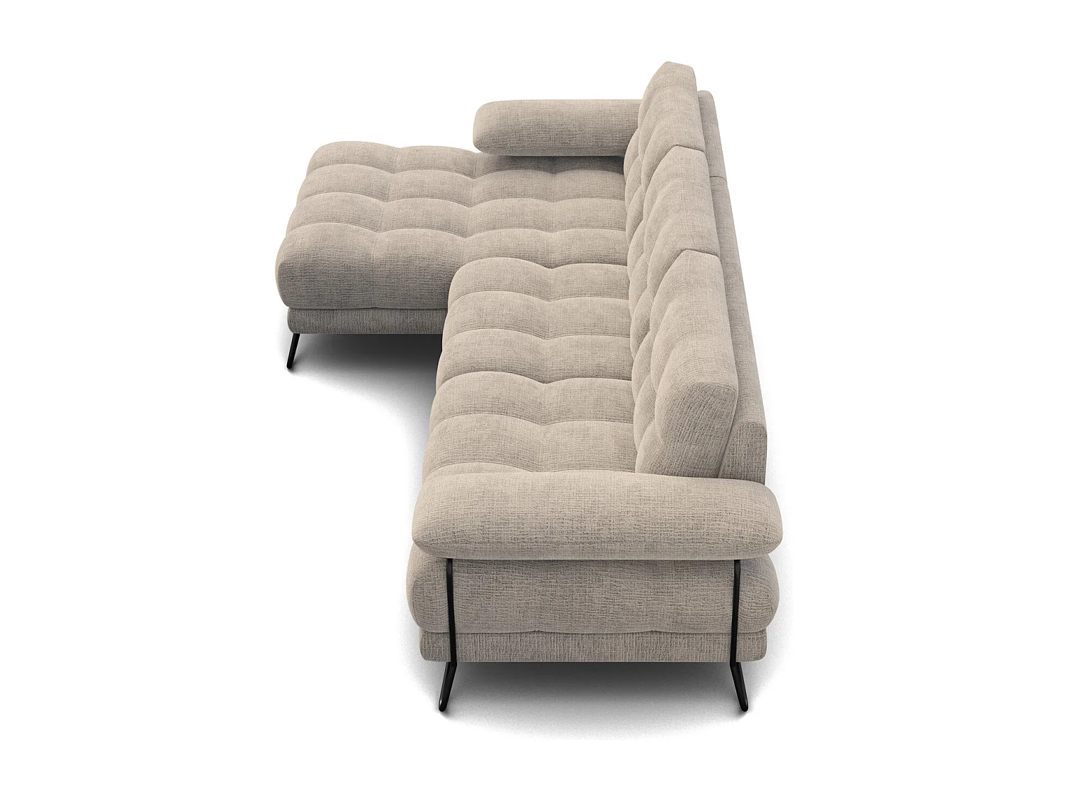 BUBBARA Ecksofa 4-Sitzer links, beige