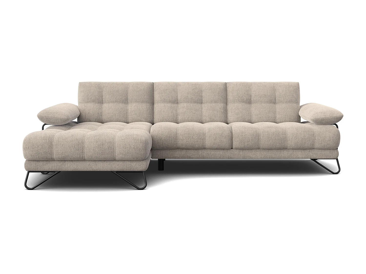 BUBBARA Ecksofa 4-Sitzer links, beige
