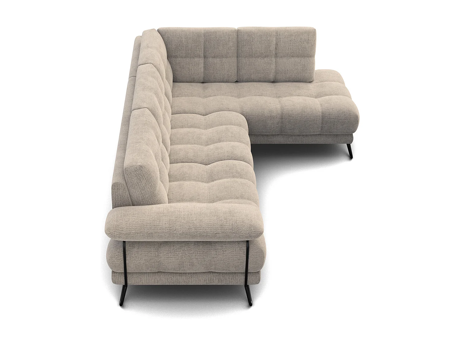 BUBBARA Ecksofa 5-Sitzer rechts, beige