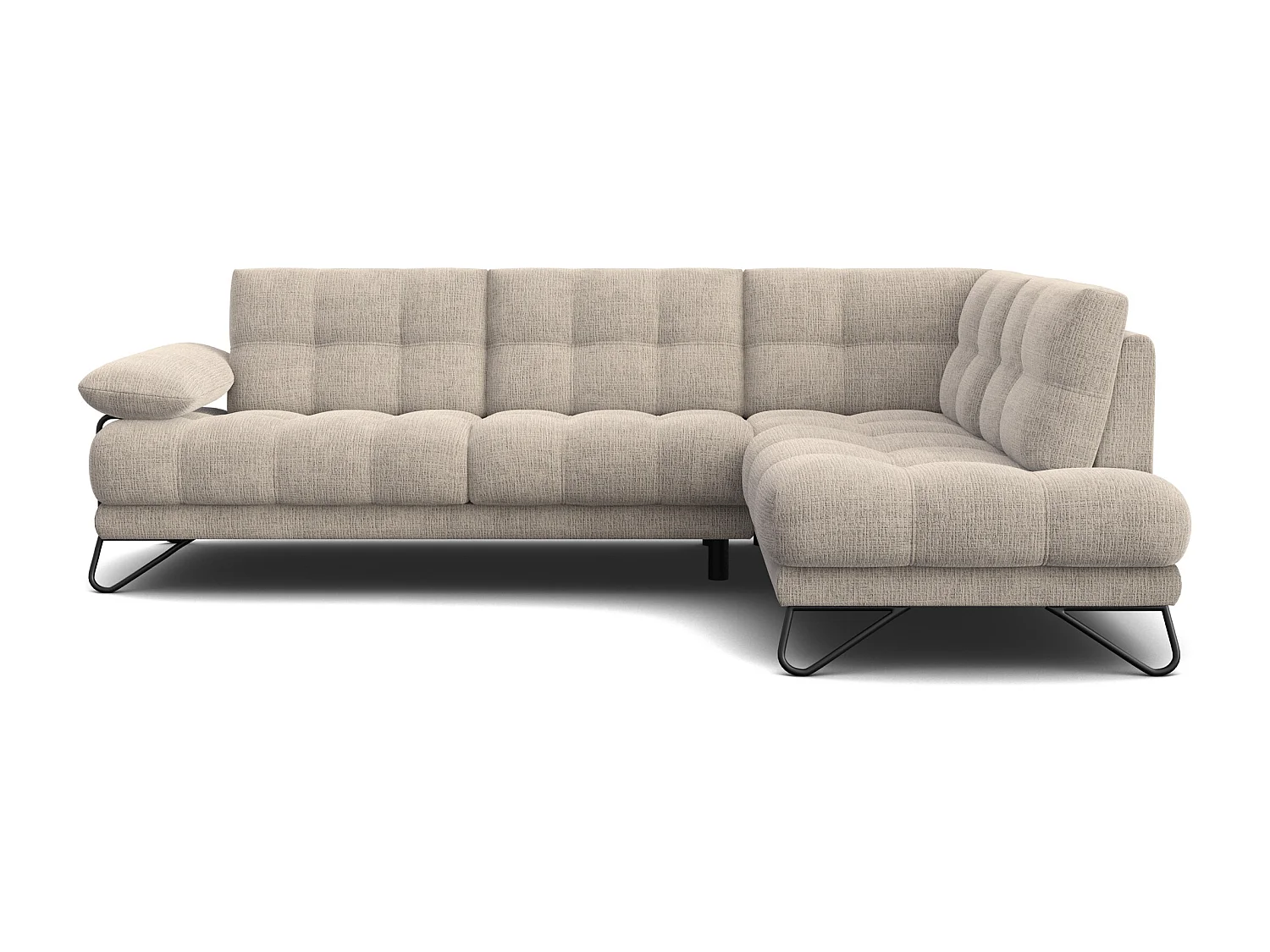 BUBBARA Ecksofa 5-Sitzer rechts, beige