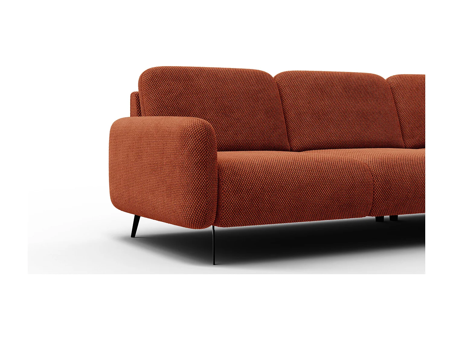 5-Sitzer-Ecksofa rechts FEBE, dunkelorange