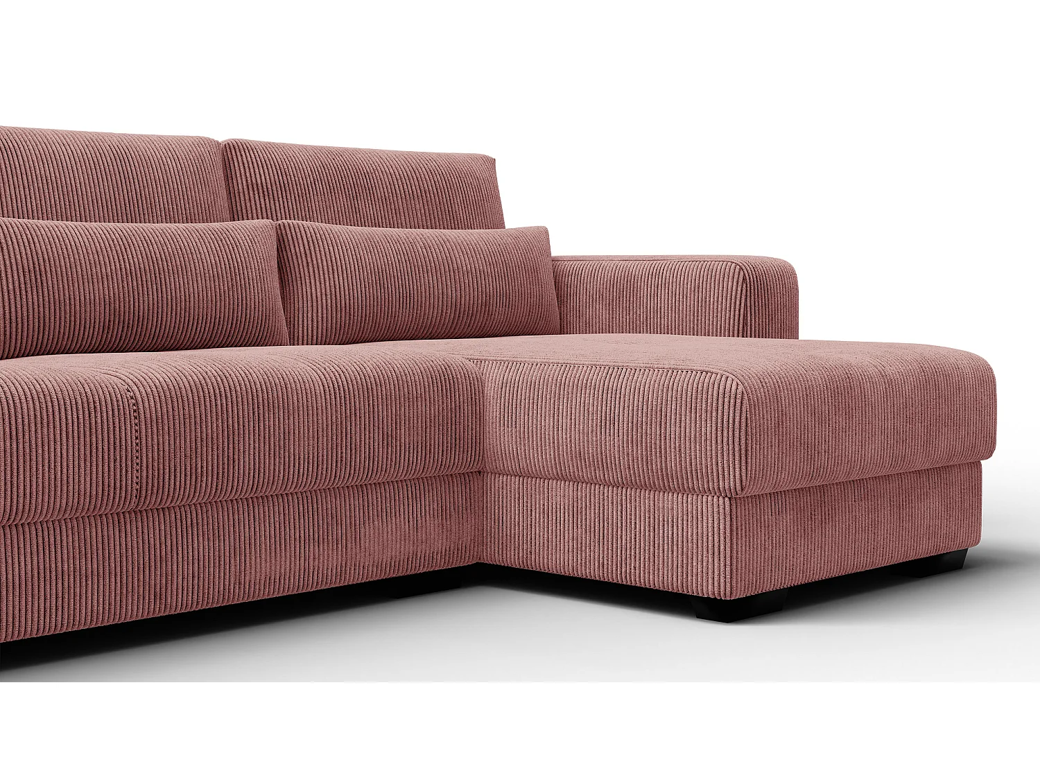 Ecksofa 4-Sitzer rechts OLI, altrosa