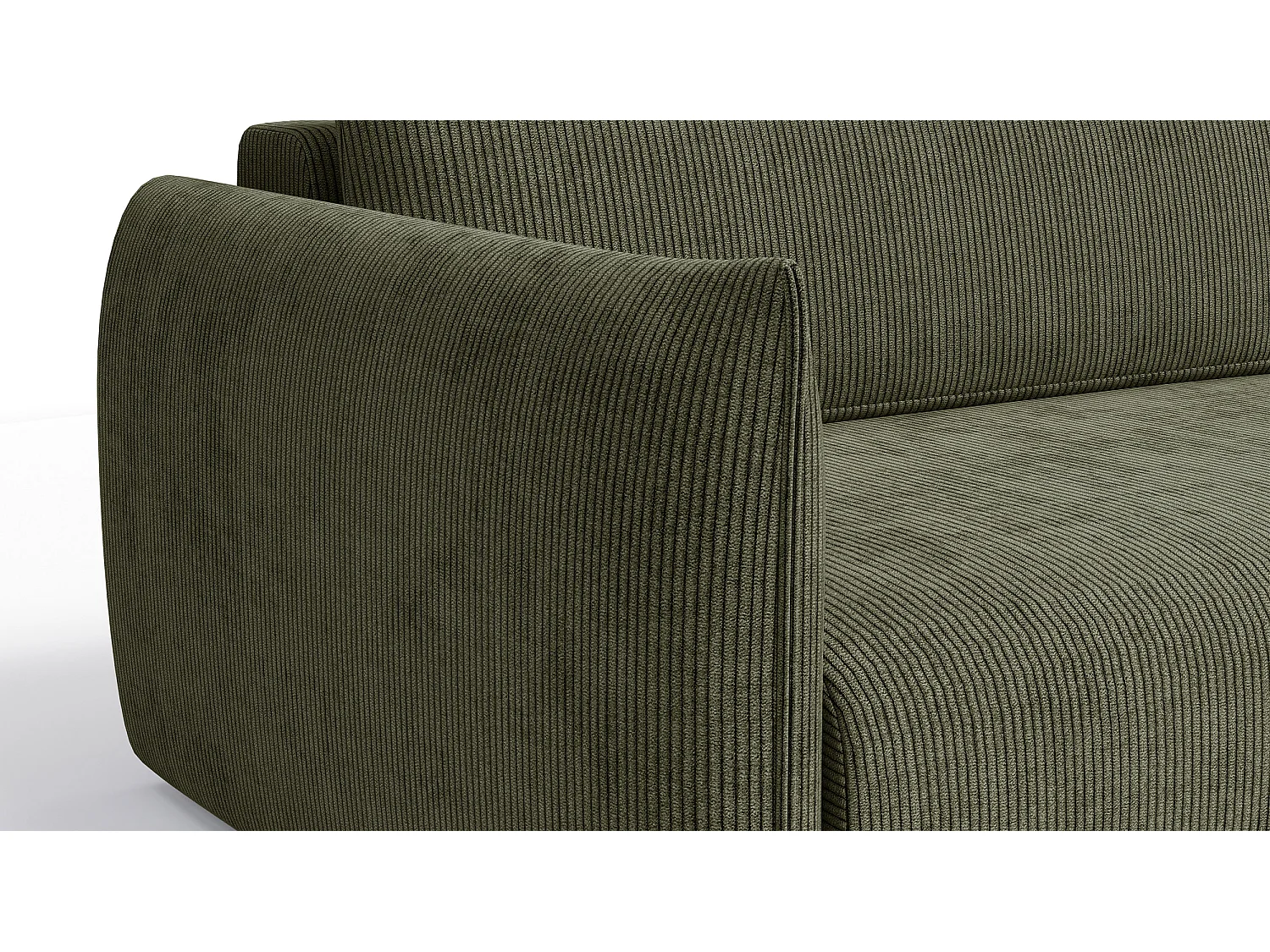 CANAPE D'ANGLE TAUER 3 places, olive