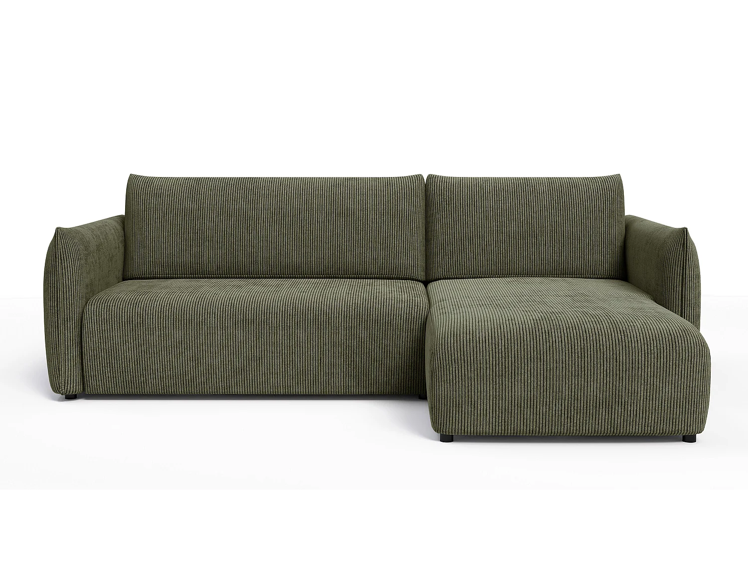 TAUER Ecksofa 3-Sitzer links, olive