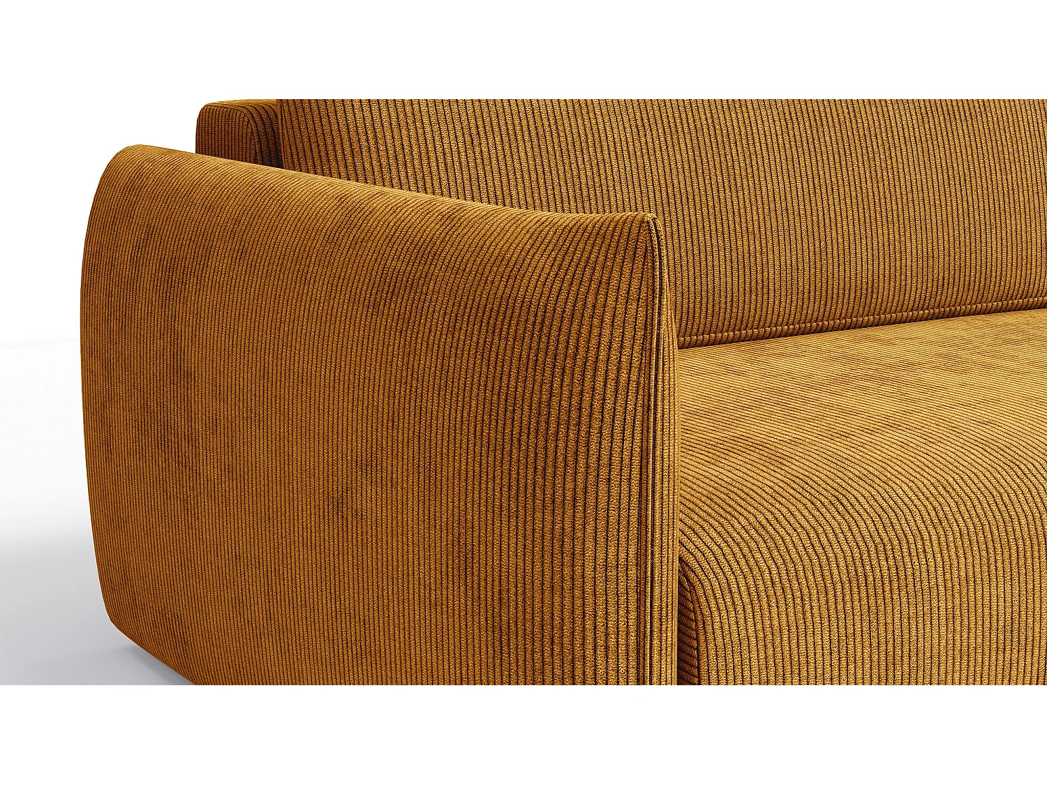 TAUER Ecksofa 3-Sitzer links, safran