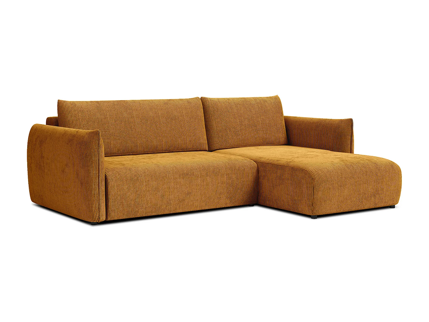 TAUER Ecksofa 3-Sitzer links, safran
