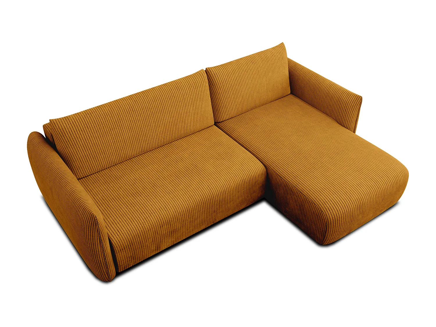 TAUER Ecksofa 3-Sitzer links, safran