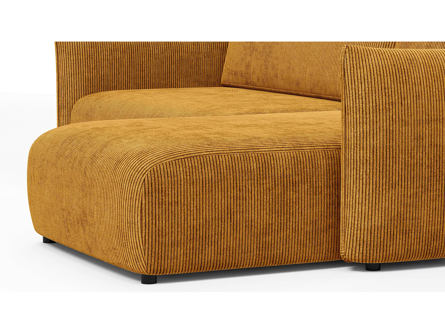 TAUER Ecksofa 3-Sitzer links, safran