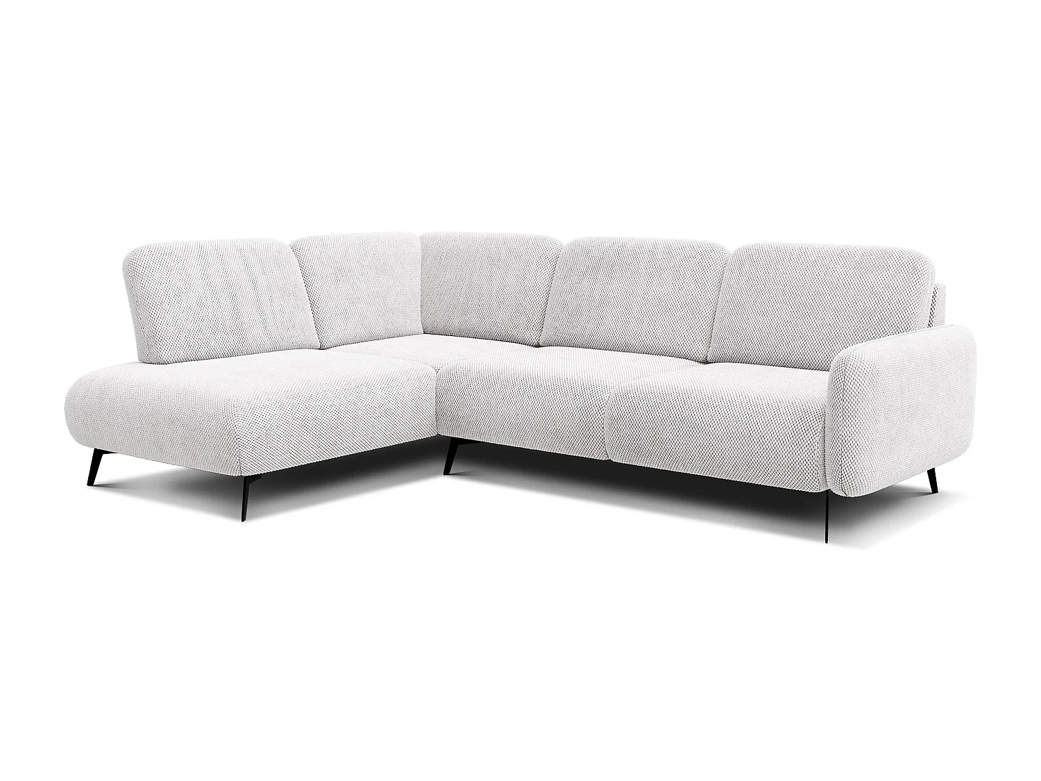 5-Sitzer-Ecksofa links FEBE, creme