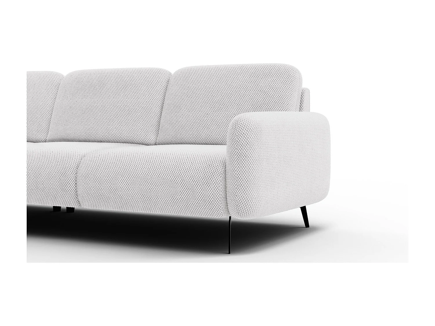 5-Sitzer-Ecksofa links FEBE, creme