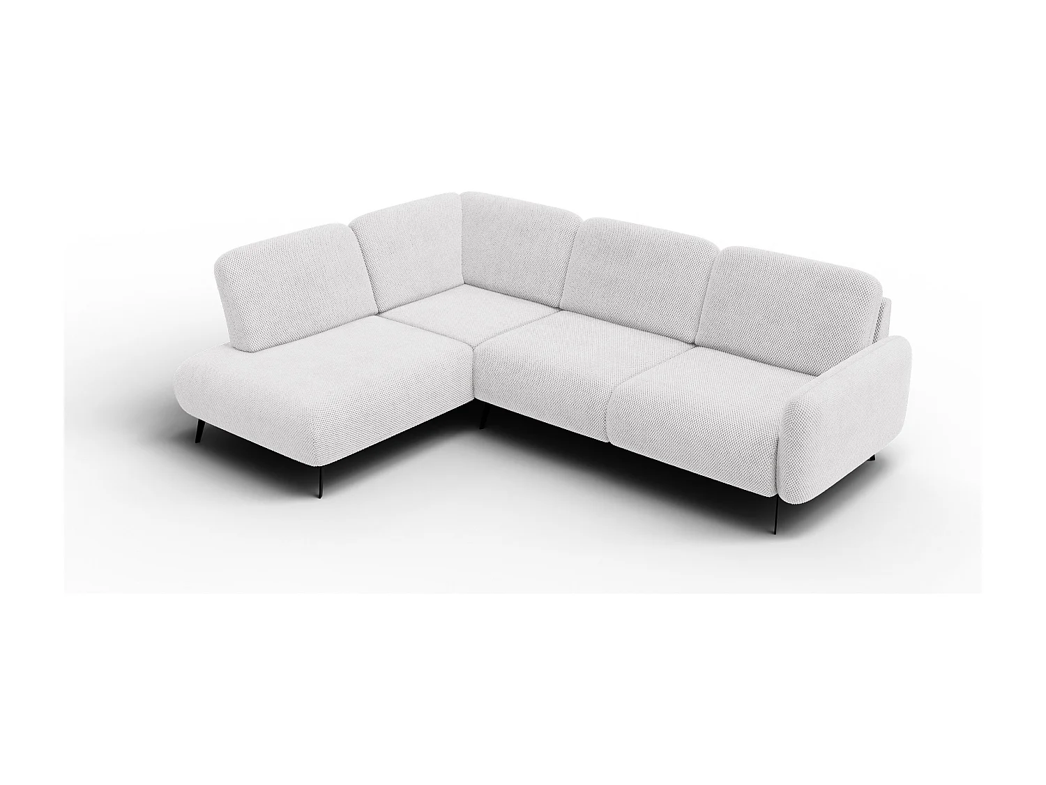 5-Sitzer-Ecksofa links FEBE, creme