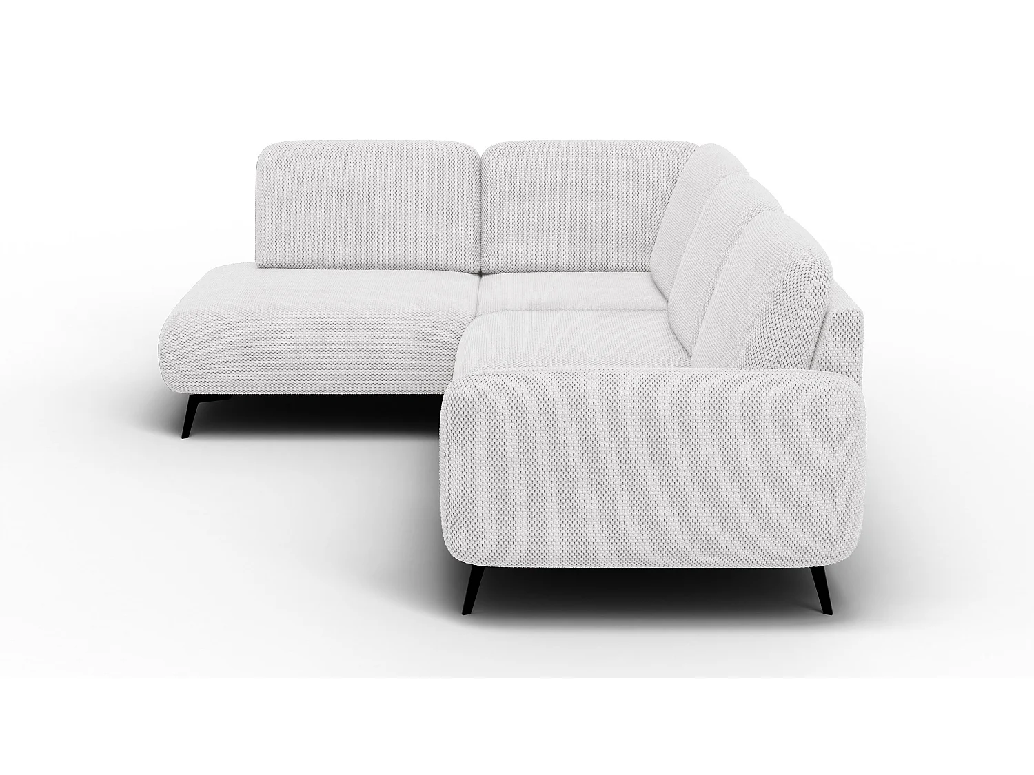 5-Sitzer-Ecksofa links FEBE, creme
