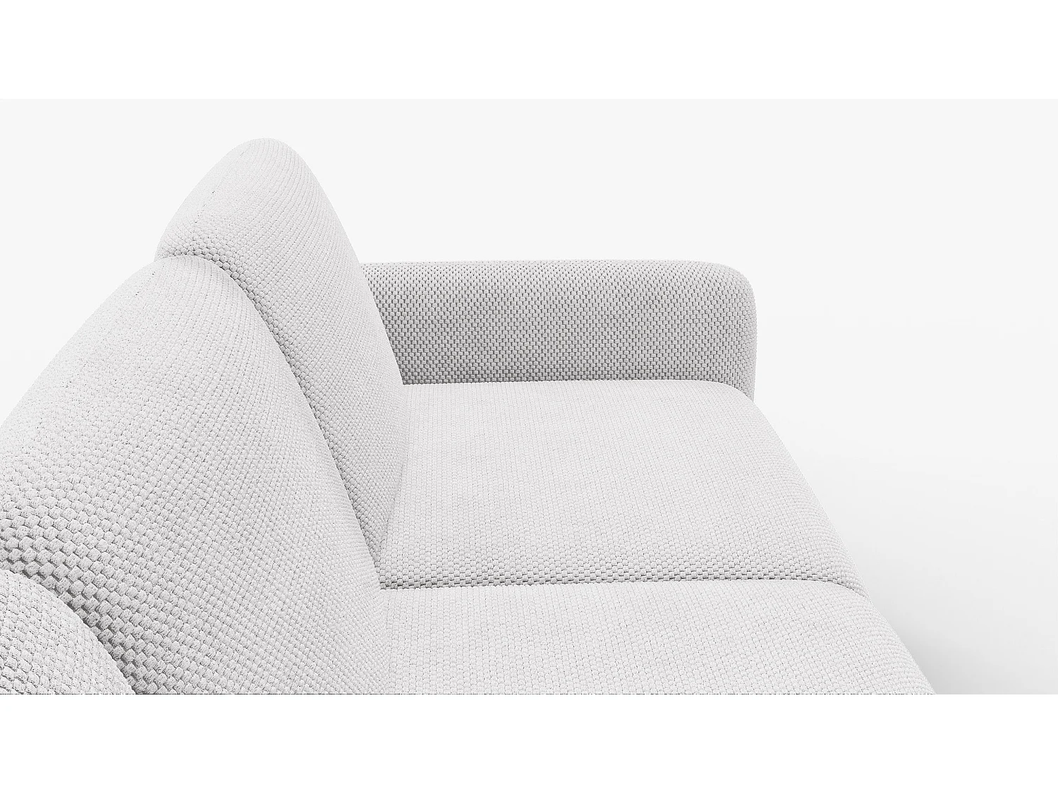 5-Sitzer-Ecksofa links FEBE, creme