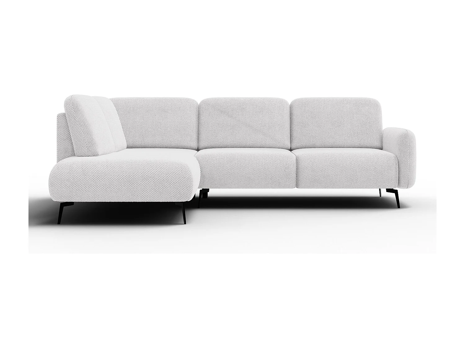 5-Sitzer-Ecksofa links FEBE, creme