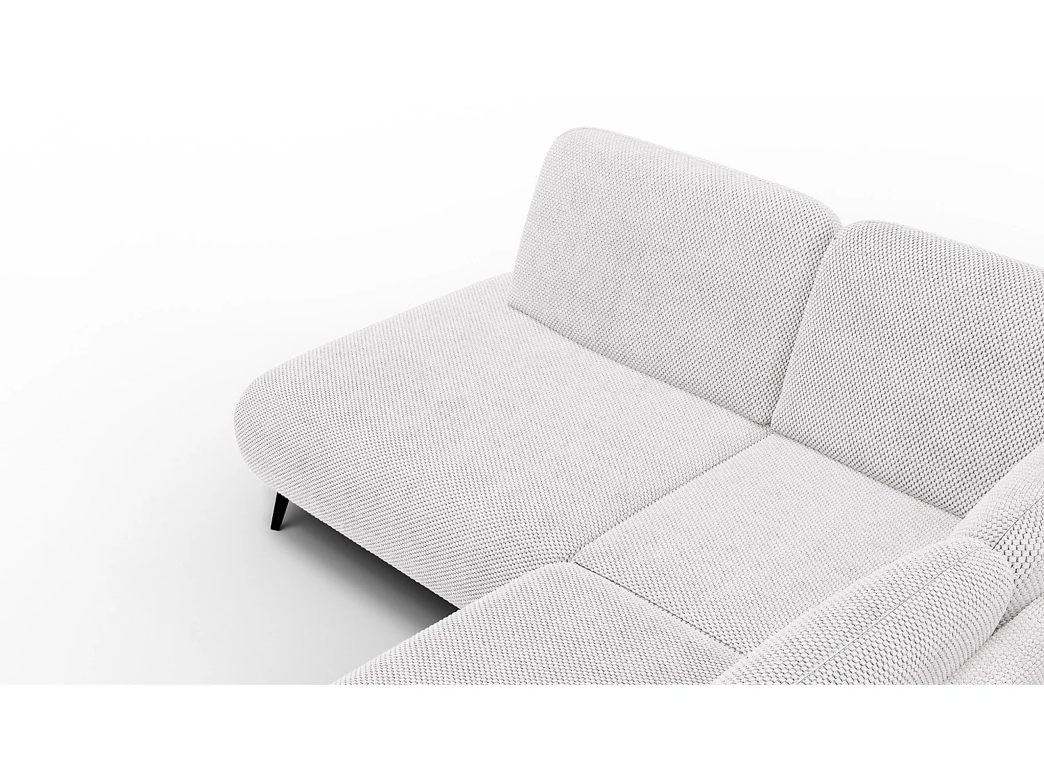 5-Sitzer-Ecksofa links FEBE, creme