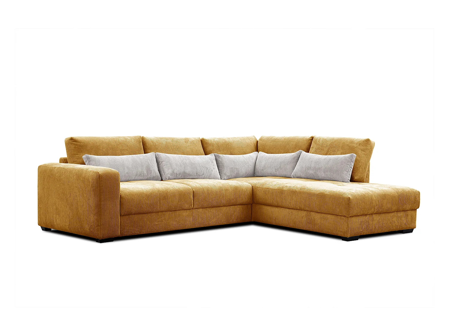 CANAPE D'ANGLE OLI 4 places, jaune foncé