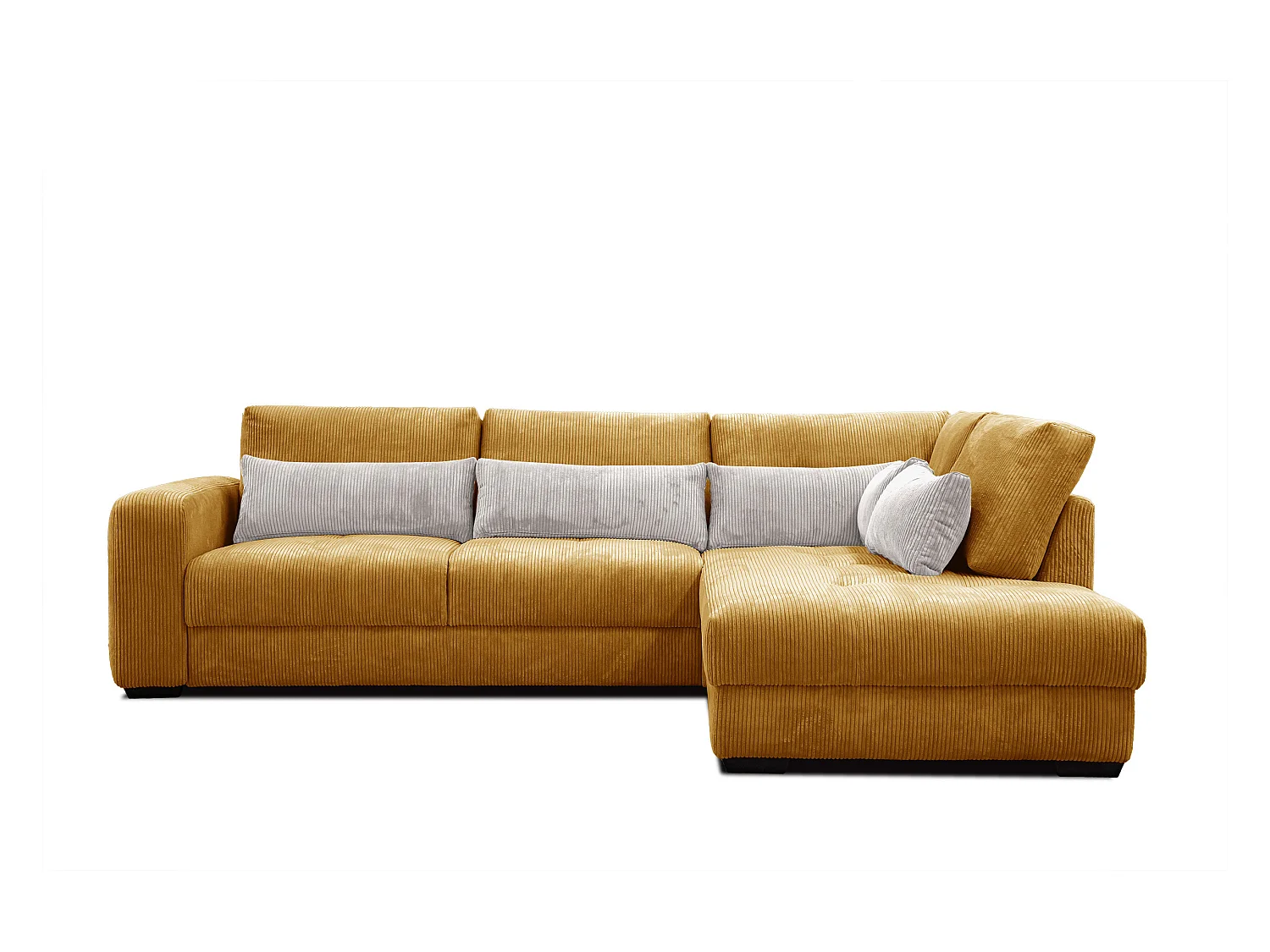 CANAPE D'ANGLE OLI 4 places, jaune foncé