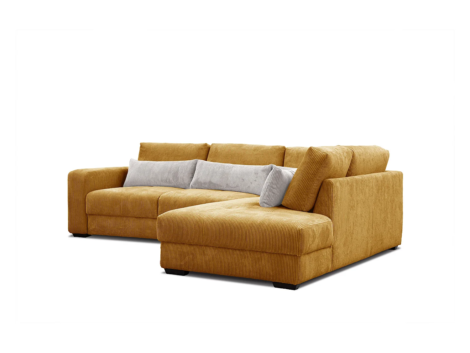 CANAPE D'ANGLE OLI 4 places, jaune foncé