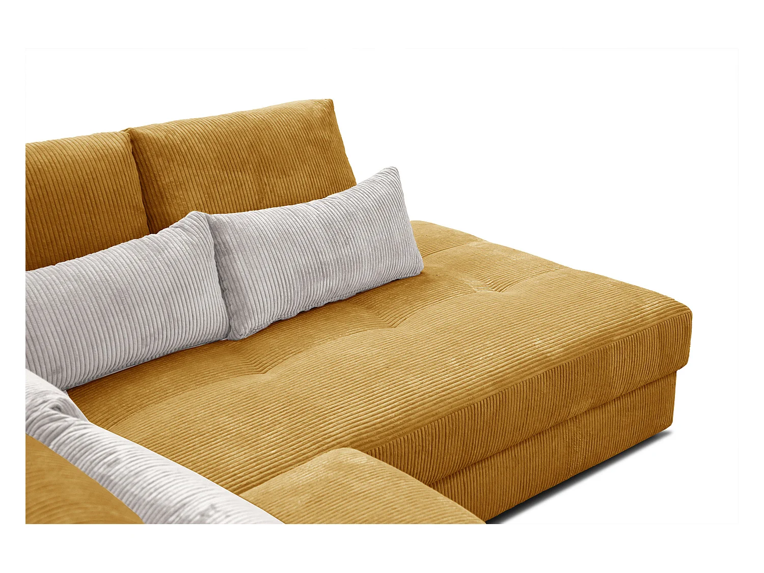 CANAPE D'ANGLE OLI 4 places, jaune foncé