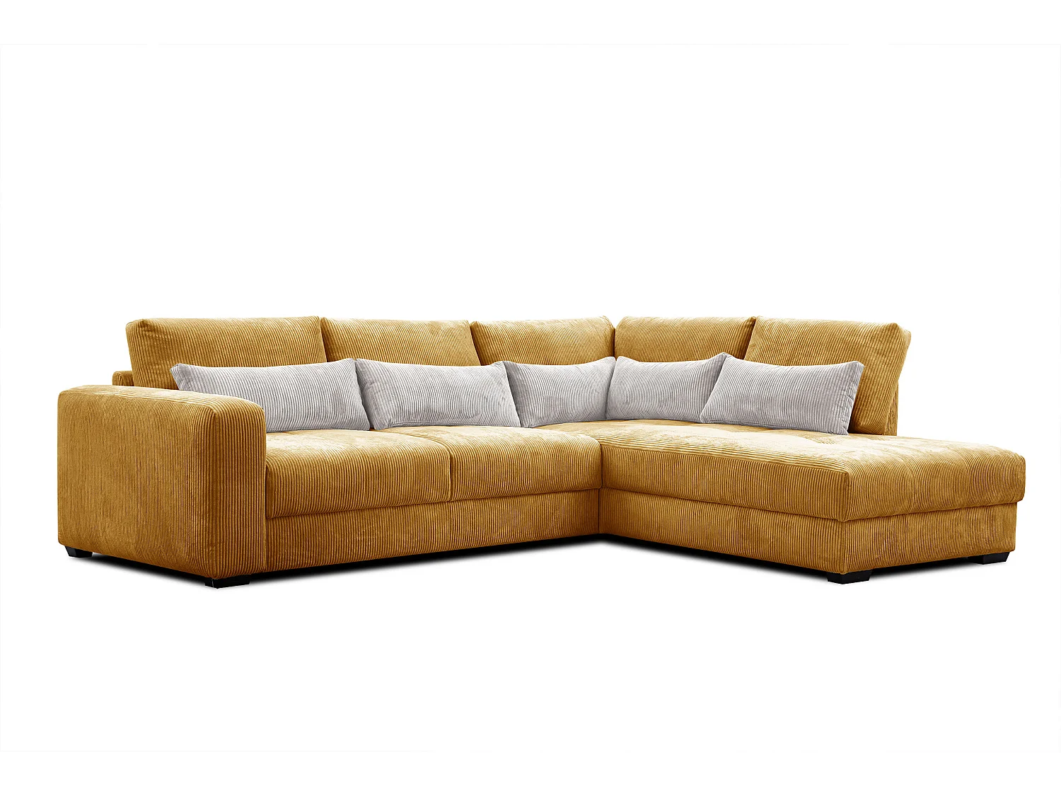 CANAPE D'ANGLE OLI 4 places, jaune foncé