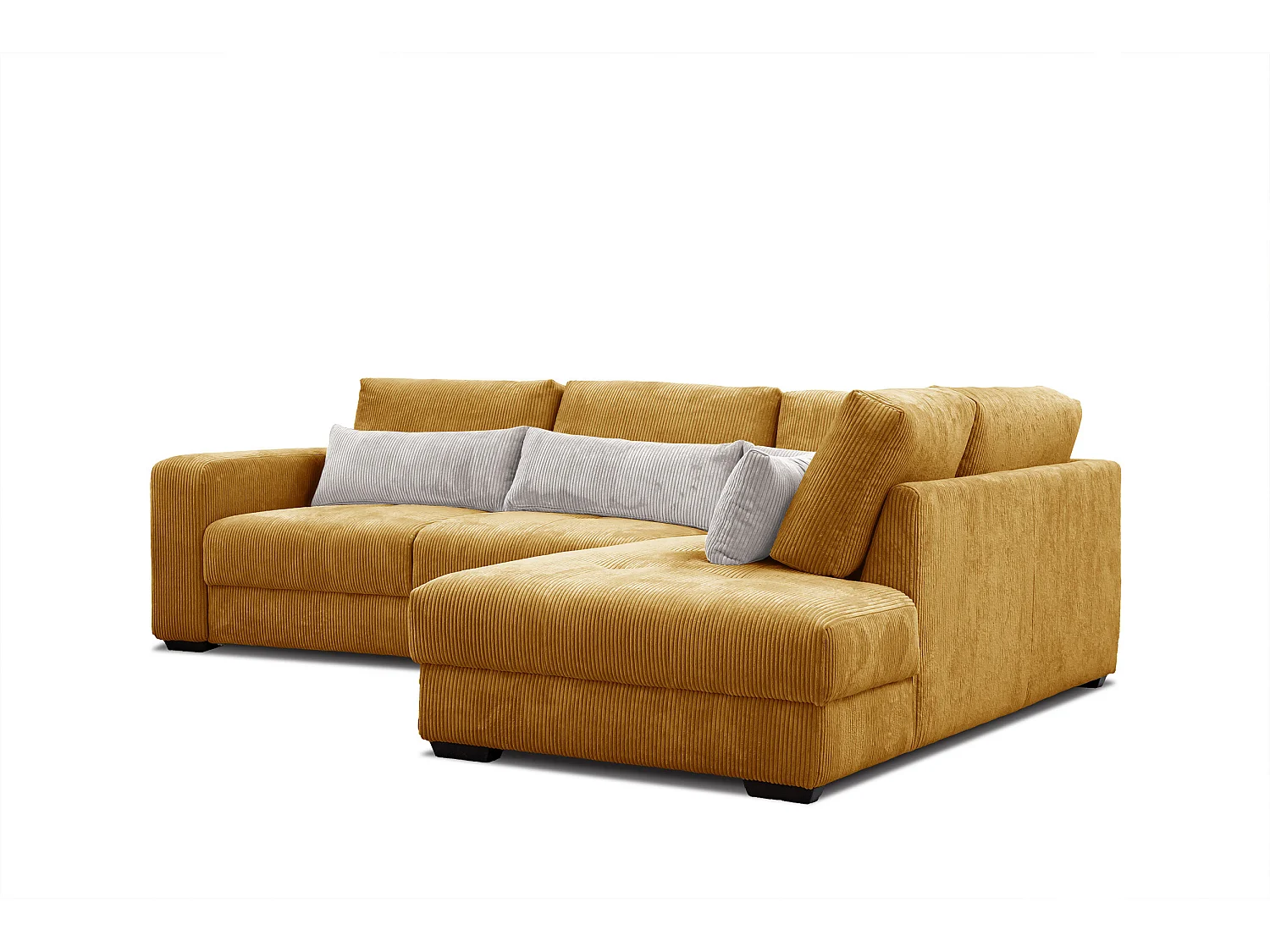 CANAPE D'ANGLE OLI 4 places, jaune foncé