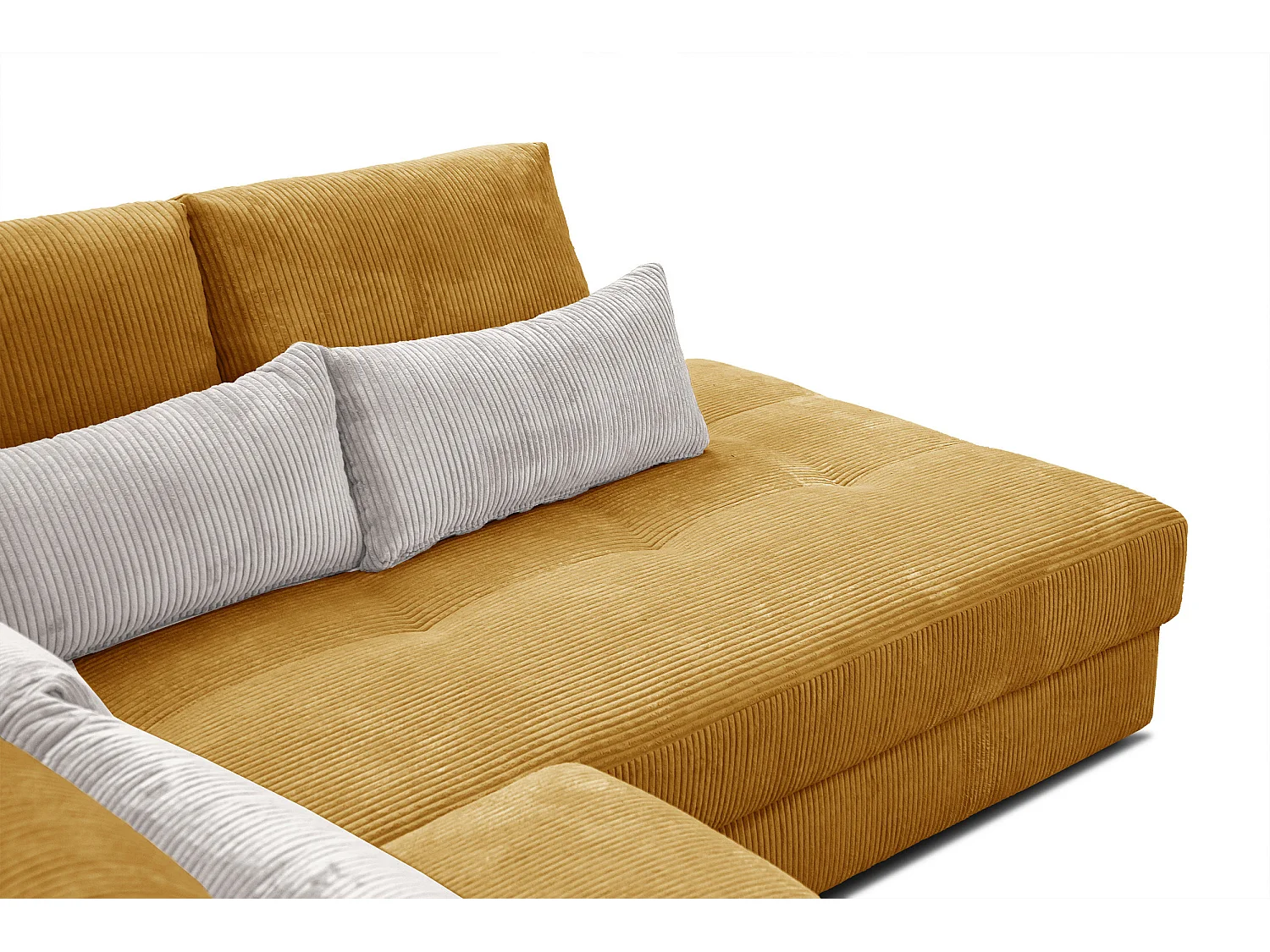 CANAPE D'ANGLE OLI 4 places, jaune foncé