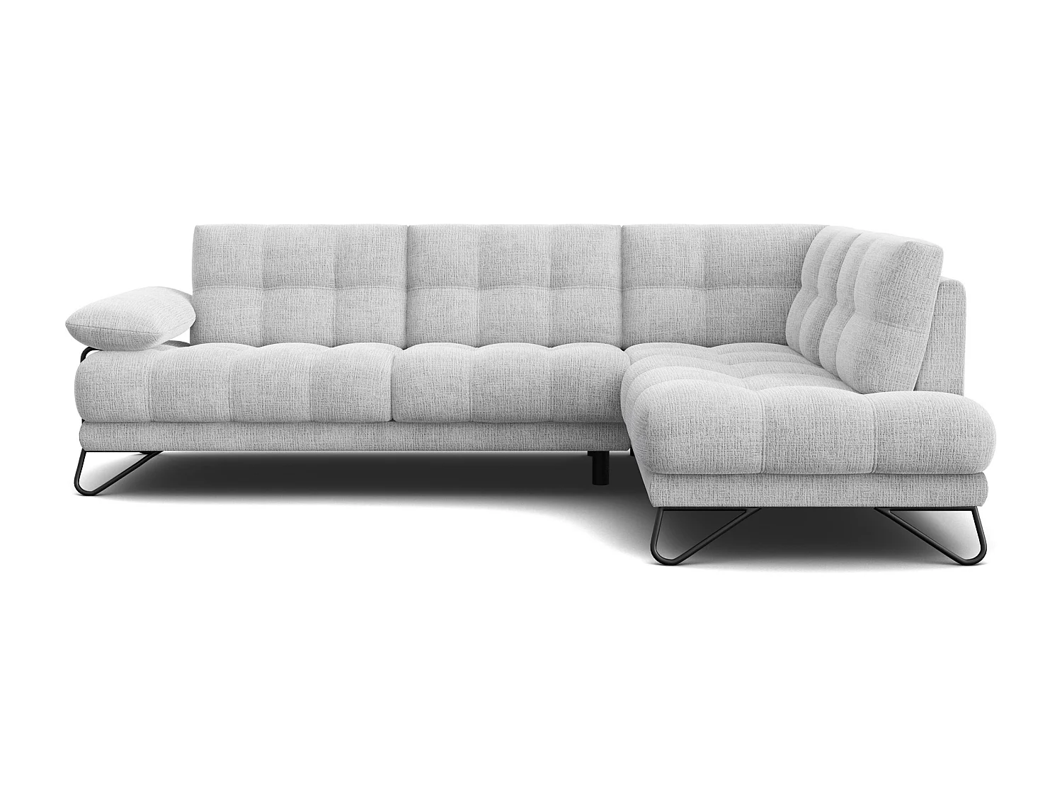 BUBBARA Ecksofa 5-Sitzer rechts, hellgrau