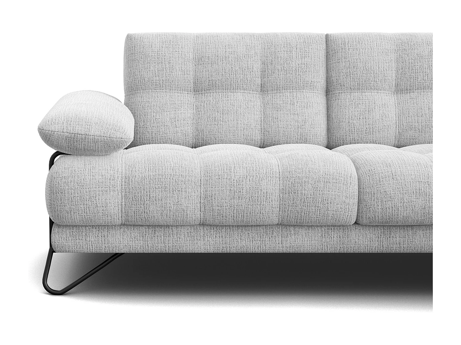 BUBBARA Ecksofa 5-Sitzer rechts, hellgrau