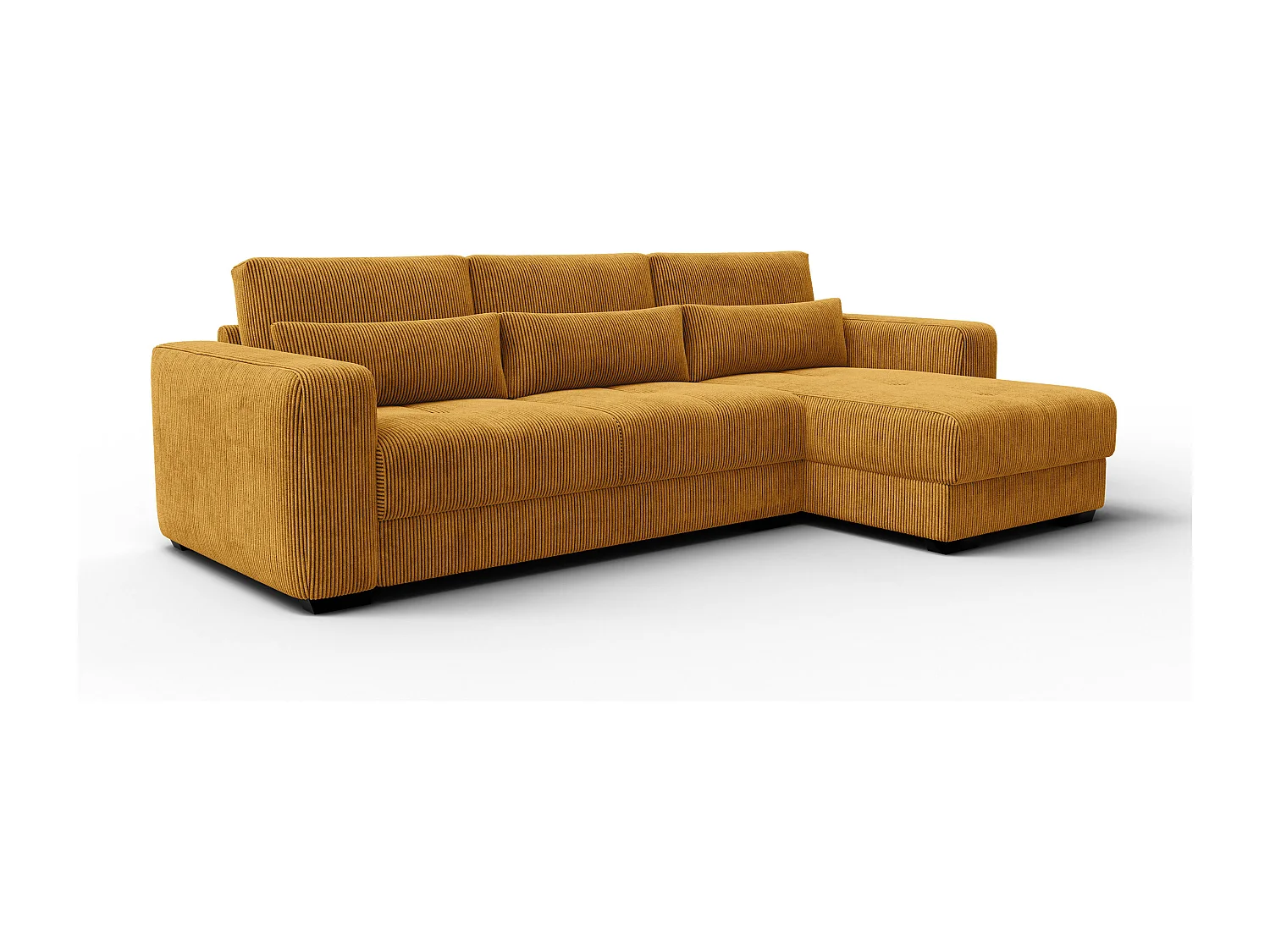 Ecksofa 4-Sitzer rechts OLI, safran