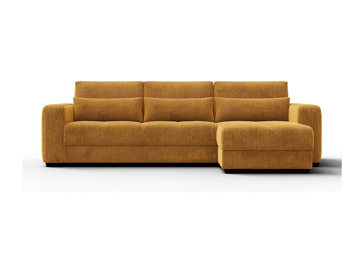 Ecksofa 4-Sitzer rechts OLI, safran