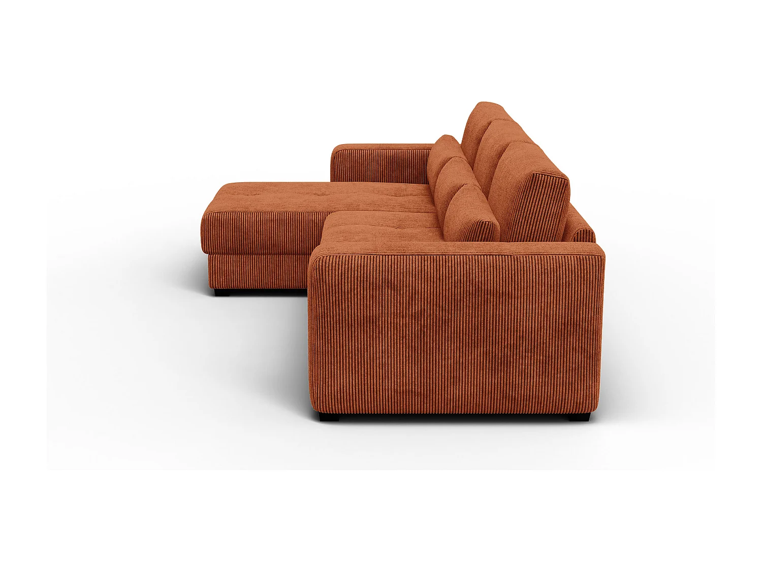 Ecksofa 4-Sitzer links OLI, orange