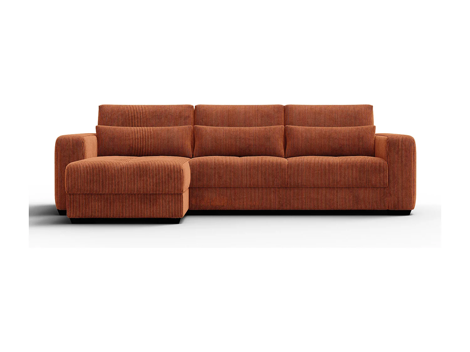 Ecksofa 4-Sitzer links OLI, orange