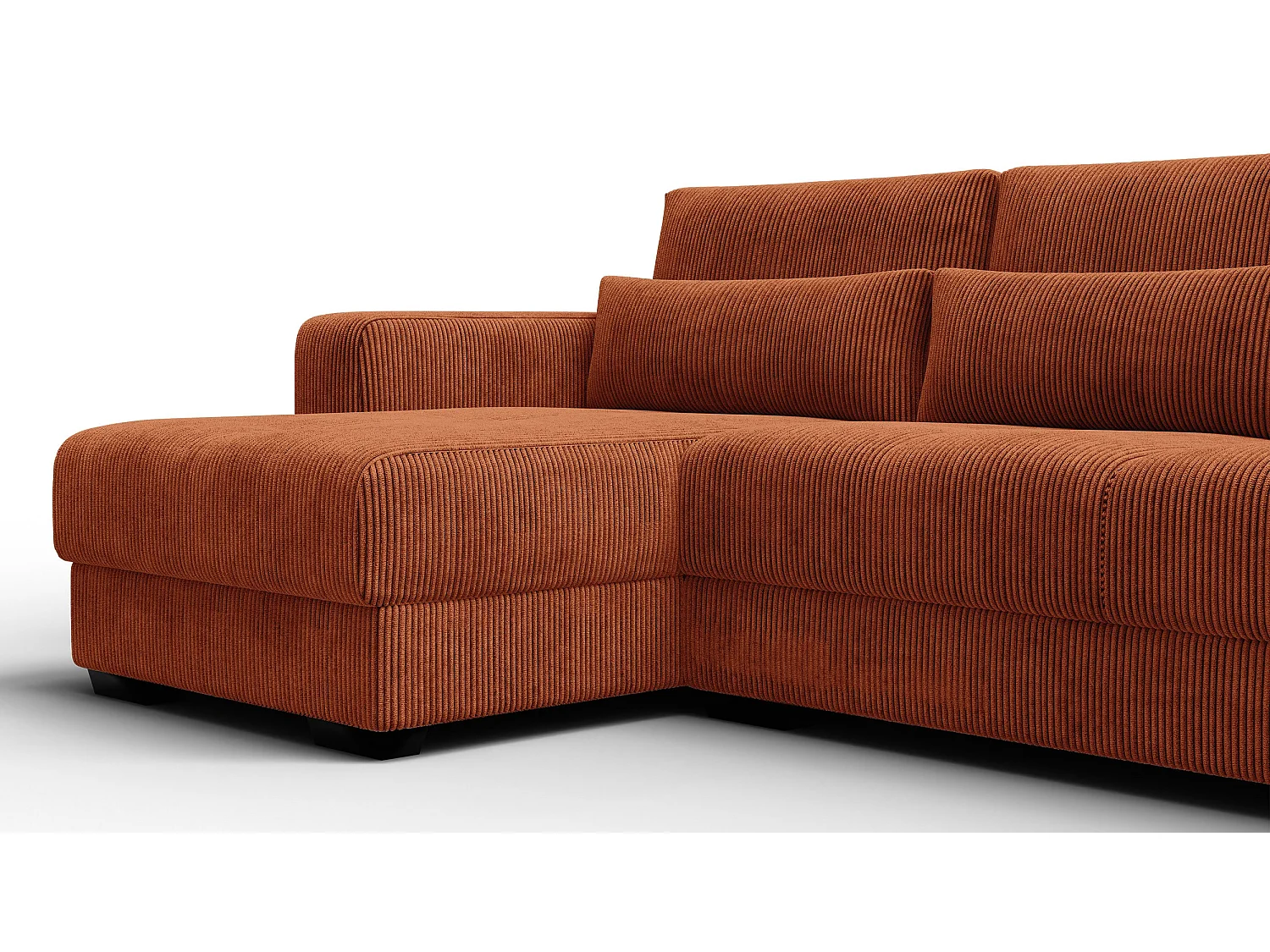 Ecksofa 4-Sitzer links OLI, orange