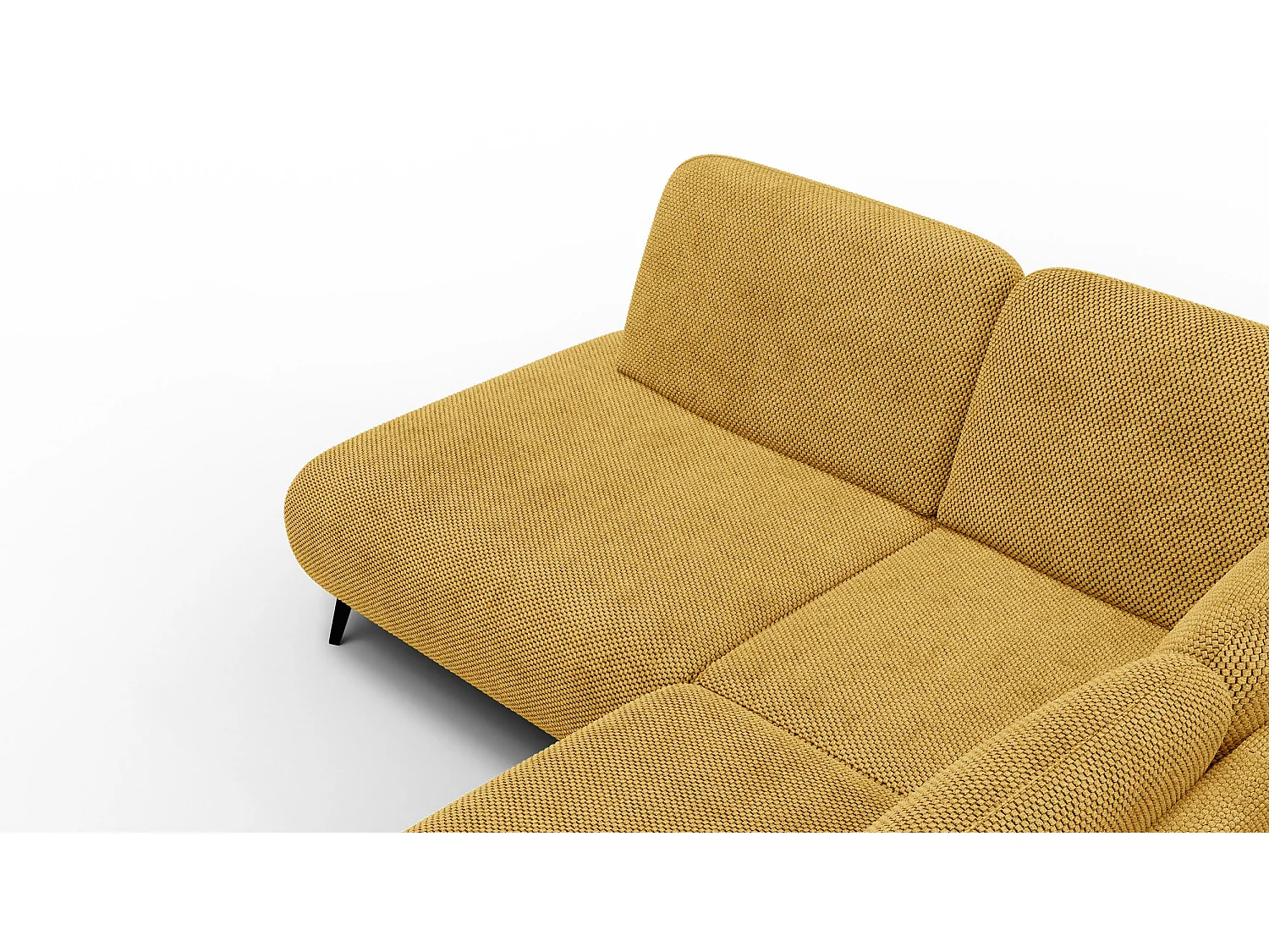 5-Sitzer-Ecksofa links FEBE, dunkelgelb