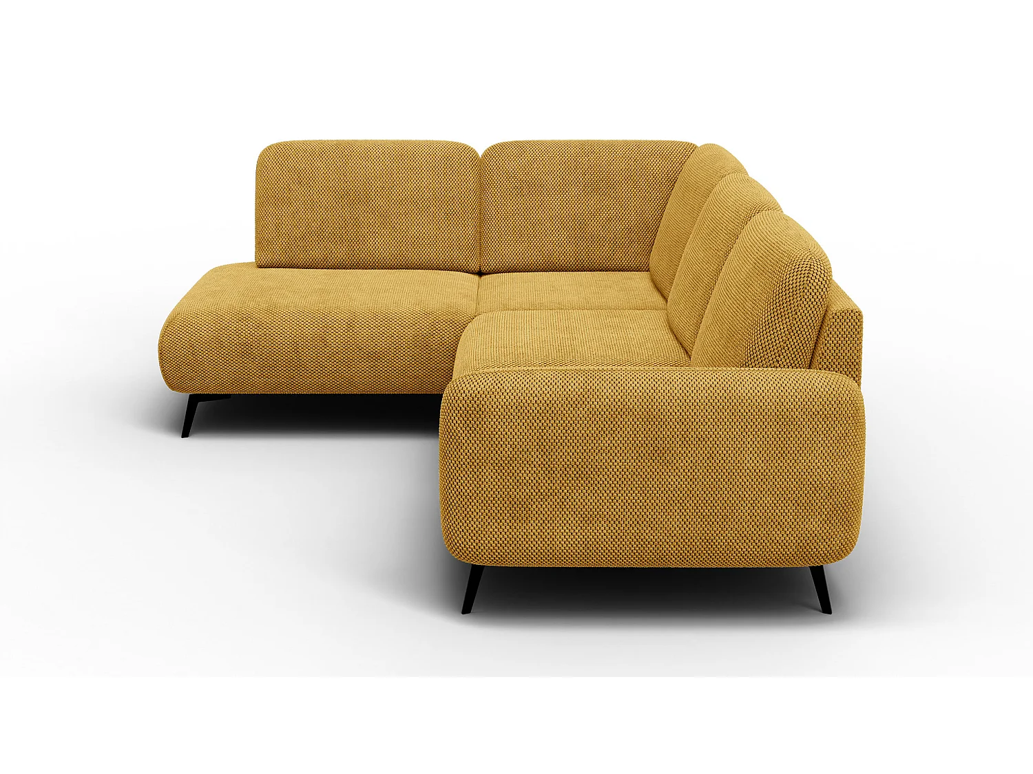 5-Sitzer-Ecksofa links FEBE, dunkelgelb