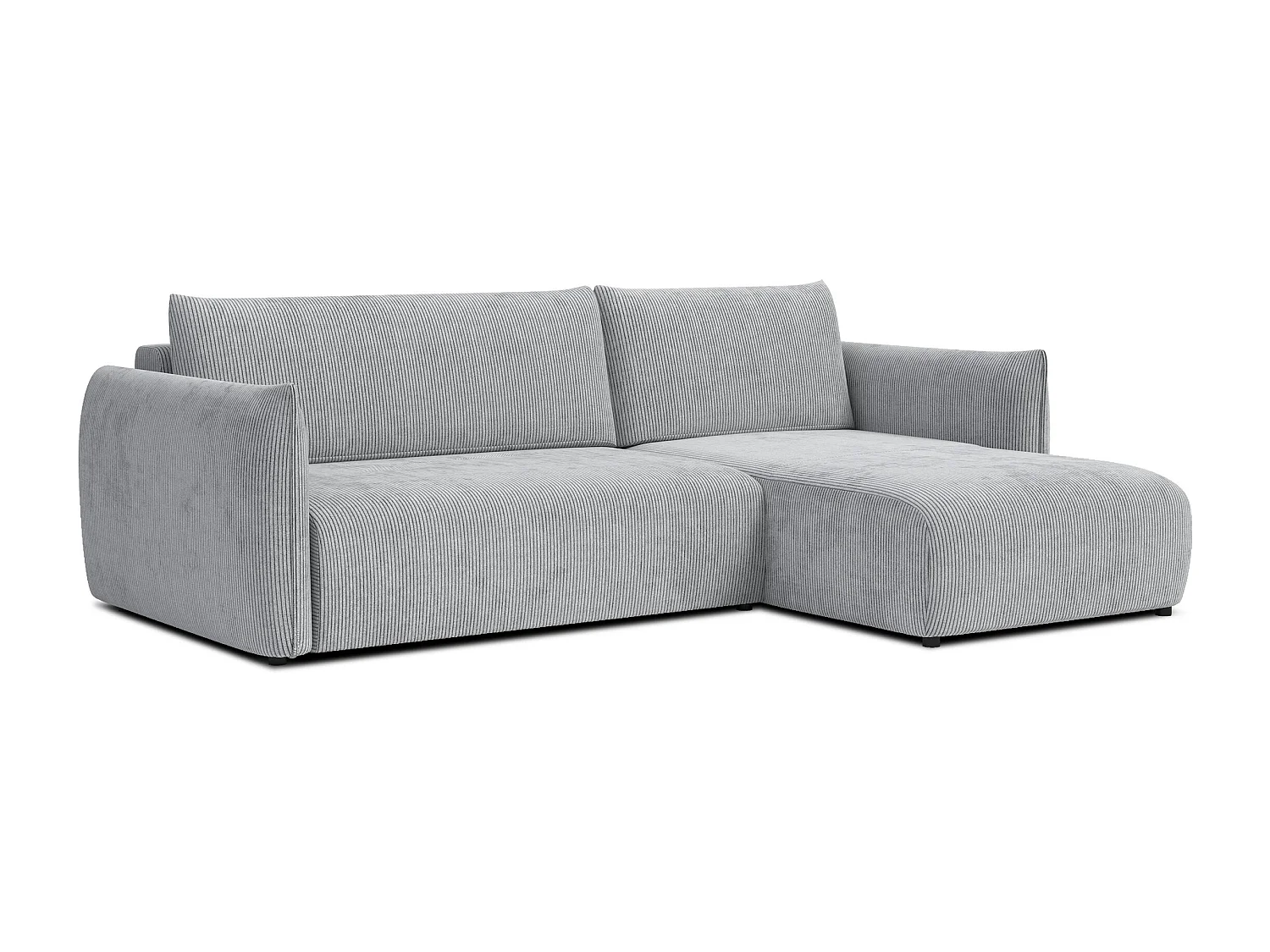CANAPE D'ANGLE TAUER 3 places, gris clair