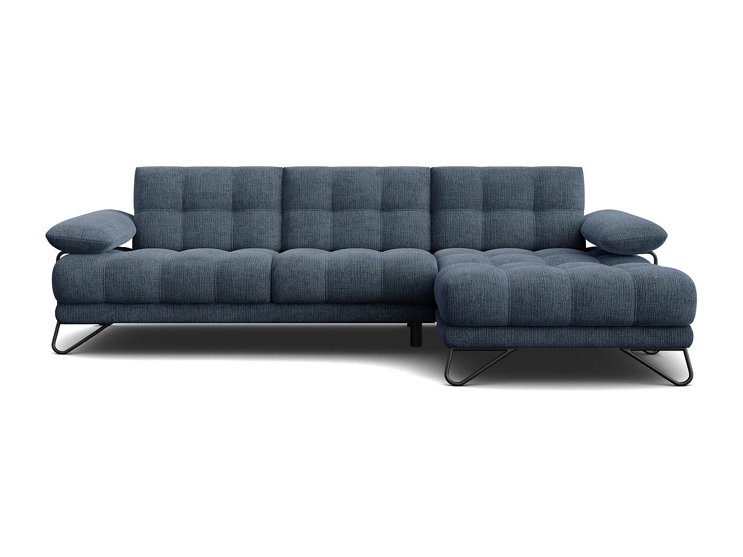 BUBBARA Ecksofa 4-Sitzer rechts, marineblau