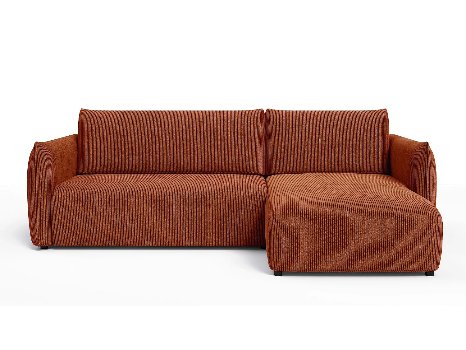 TAUER Ecksofa 3-Sitzer links, orange