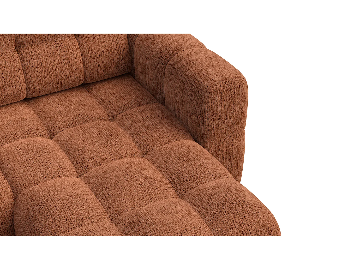 CANAPE D'ANGLE CLOUDI 4 places, orange