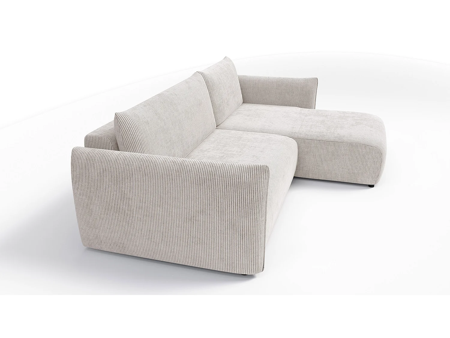 CANAPE D'ANGLE TAUER 3 places, blanc perle